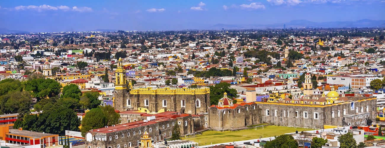 Aerial photo of Puebla, Mexico